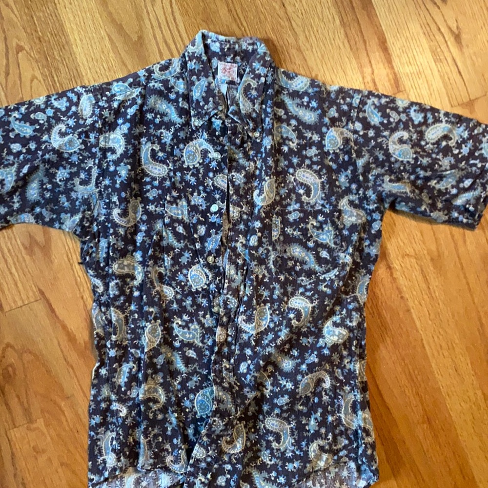 Vintage Younkers Paisley Short Sleeve Button Down